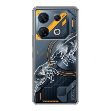 Силиконовый чехол на Infinix GT 10 Pro с принтом Сотворение мира Силиконовый чехол на Infinix GT 10 Pro с принтом Сотворение мира
