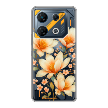 Силиконовый чехол на Infinix GT 10 Pro с принтом Цветы Силиконовый чехол на Infinix GT 10 Pro с принтом Цветы