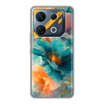 Силиконовый чехол на Infinix GT 10 Pro с принтом Цветы Силиконовый чехол на Infinix GT 10 Pro с принтом Цветы