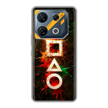 Силиконовый чехол на Infinix GT 10 Pro с принтом Squid Game Игра кальмара