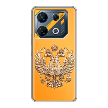 Силиконовый чехол на Infinix GT 10 Pro с принтом Герб Флаг России Силиконовый чехол на Infinix GT 10 Pro с принтом Герб Флаг России