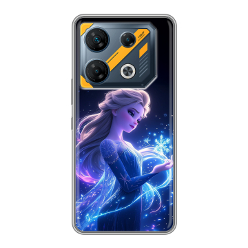 Силиконовый чехол на Infinix GT 10 Pro с принтом Холодное сердце Frozen