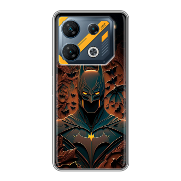 Силиконовый чехол на Infinix GT 10 Pro с принтом Batman Бэтмен Силиконовый чехол на Infinix GT 10 Pro с принтом Batman Бэтмен
