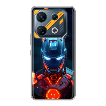 Силиконовый чехол на Infinix GT 10 Pro с принтом IronMan Железный человек