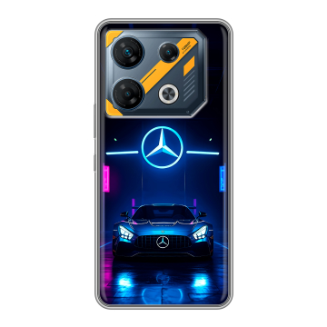 Силиконовый чехол на Infinix GT 10 Pro с принтом Mercedes Мерседес