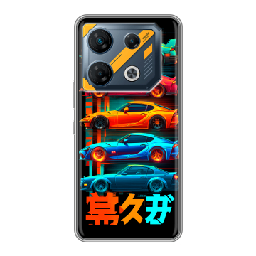 Силиконовый чехол на Infinix GT 10 Pro с принтом машины тачки Силиконовый чехол на Infinix GT 10 Pro с принтом машины тачки