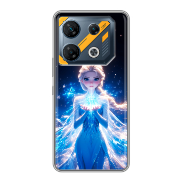 Силиконовый чехол на Infinix GT 10 Pro с принтом Холодное сердце Frozen