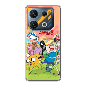 Силиконовый чехол на Infinix GT 10 Pro с принтом Adventure time Время приключений Силиконовый чехол на Infinix GT 10 Pro с принтом Adventure time Время приключений