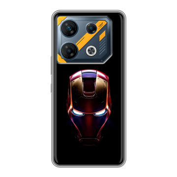 Силиконовый чехол на Infinix GT 10 Pro с принтом IronMan Железный человек
