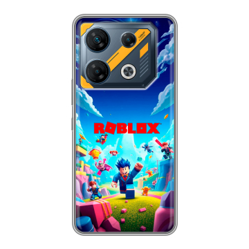 Силиконовый чехол на Infinix GT 10 Pro с принтом Roblox Роблокс