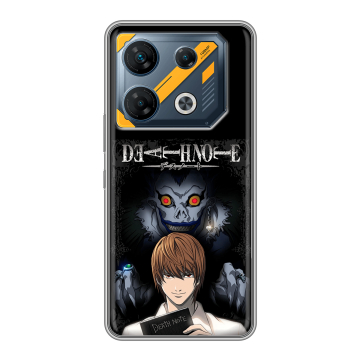 Силиконовый чехол на Infinix GT 10 Pro с принтом Death note Тетрадь смерти Силиконовый чехол на Infinix GT 10 Pro с принтом Death note Тетрадь смерти