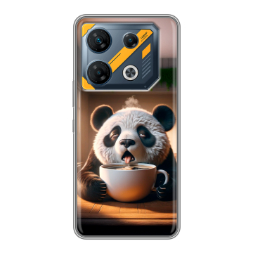 Силиконовый чехол на Infinix GT 10 Pro с принтом смешная панда