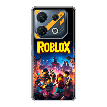 Силиконовый чехол на Infinix GT 10 Pro с принтом Roblox Роблокс