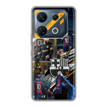 Силиконовый чехол на Infinix GT 10 Pro с принтом Messi Barcelona
