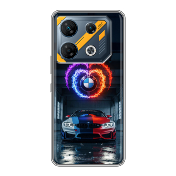 Силиконовый чехол на Infinix GT 10 Pro с принтом BMW БМВ