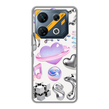 Силиконовый чехол на Infinix GT 10 Pro с принтом Y2K