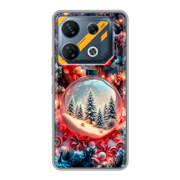 Силиконовый чехол на Infinix GT 10 Pro с принтом Новый год Силиконовый чехол на Infinix GT 10 Pro с принтом Новый год