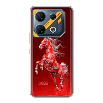 Силиконовый чехол на Infinix GT 10 Pro с принтом Новый год Силиконовый чехол на Infinix GT 10 Pro с принтом Новый год