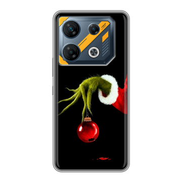 Силиконовый чехол на Infinix GT 10 Pro с принтом Новый год Гринч Силиконовый чехол на Infinix GT 10 Pro с принтом Новый год Гринч