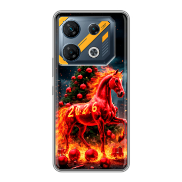 Силиконовый чехол на Infinix GT 10 Pro с принтом Новый год Силиконовый чехол на Infinix GT 10 Pro с принтом Новый год