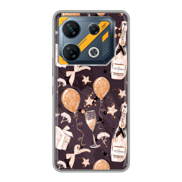 Силиконовый чехол на Infinix GT 10 Pro с принтом Новый год Силиконовый чехол на Infinix GT 10 Pro с принтом Новый год