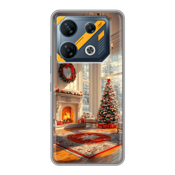 Силиконовый чехол на Infinix GT 10 Pro с принтом Новый год Силиконовый чехол на Infinix GT 10 Pro с принтом Новый год