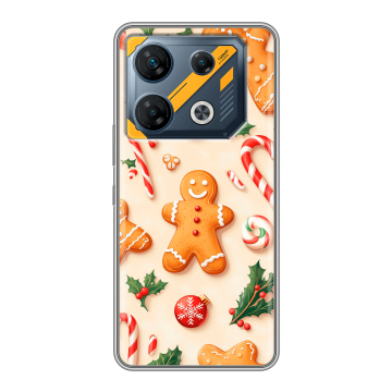 Силиконовый чехол на Infinix GT 10 Pro с принтом Новый год Силиконовый чехол на Infinix GT 10 Pro с принтом Новый год