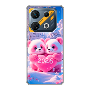 Силиконовый чехол на Infinix GT 10 Pro с принтом Новый год Силиконовый чехол на Infinix GT 10 Pro с принтом Новый год