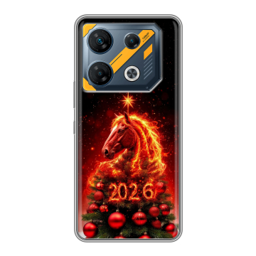 Силиконовый чехол на Infinix GT 10 Pro с принтом Новый год Силиконовый чехол на Infinix GT 10 Pro с принтом Новый год