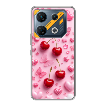 Силиконовый чехол на Infinix GT 10 Pro с принтом для девочек