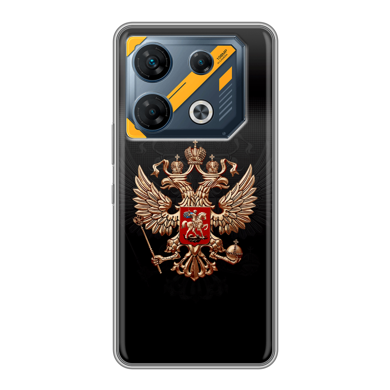 Силиконовый чехол на Infinix GT 10 Pro с принтом Герб России Силиконовый чехол на Infinix GT 10 Pro с принтом Герб России