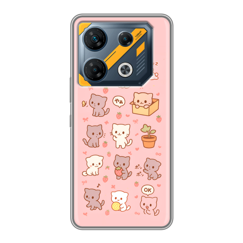 Силиконовый чехол на Infinix GT 10 Pro с принтом Hello Kitty Хелоу Кити Силиконовый чехол на Infinix GT 10 Pro с принтом Hello Kitty Хелоу Кити