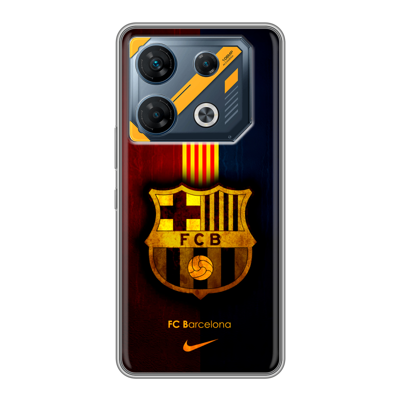 Силиконовый чехол на Infinix GT 10 Pro с принтом Барселона Barcelona Силиконовый чехол на Infinix GT 10 Pro с принтом Барселона Barcelona