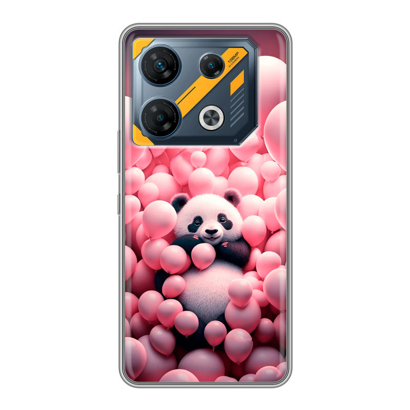 Силиконовый чехол на Infinix GT 10 Pro с принтом Панда Силиконовый чехол на Infinix GT 10 Pro с принтом Панда