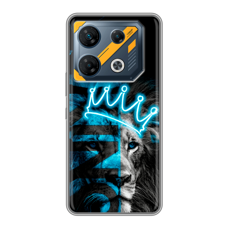 Силиконовый чехол на Infinix GT 10 Pro с принтом Король лев Силиконовый чехол на Infinix GT 10 Pro с принтом Король лев