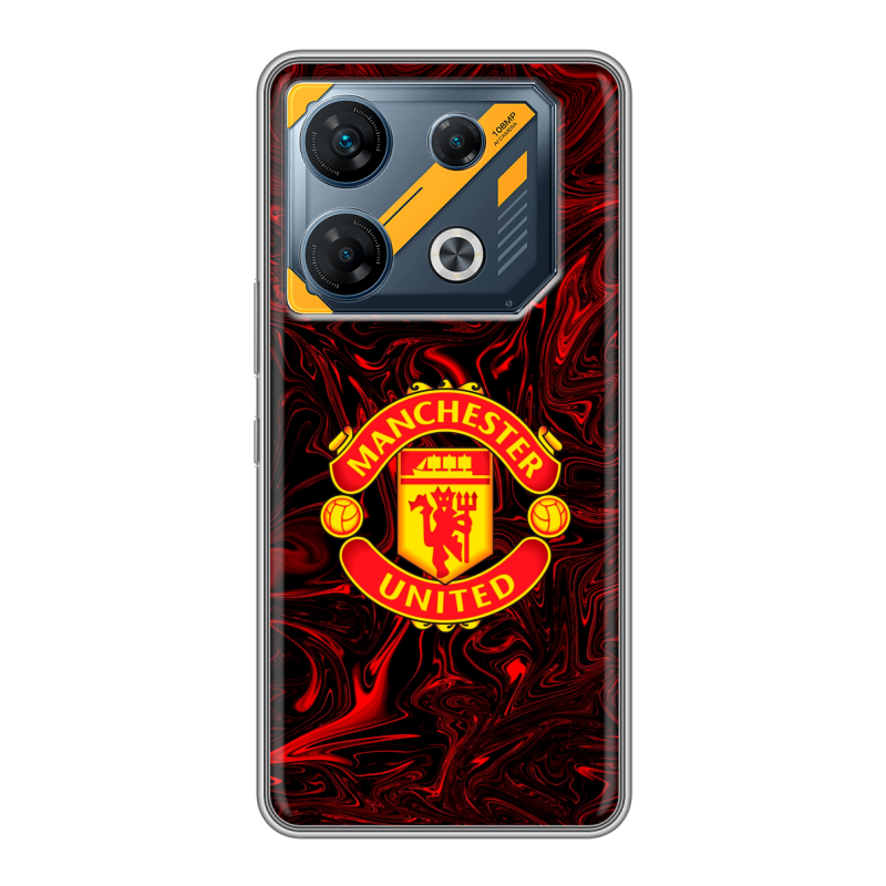 Силиконовый чехол на Infinix GT 10 Pro с принтом Manchester United Силиконовый чехол на Infinix GT 10 Pro с принтом Manchester United