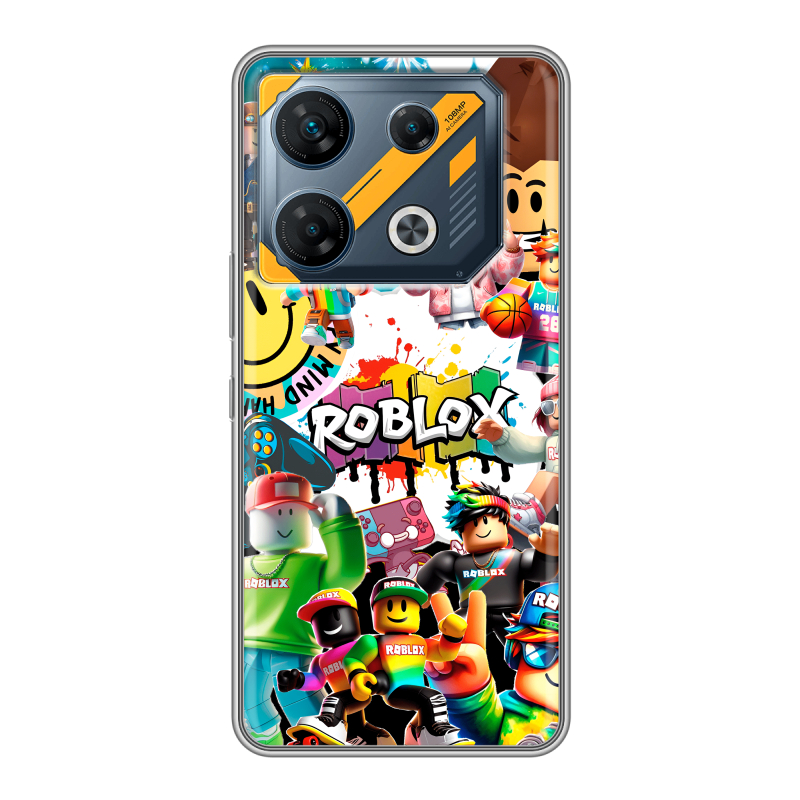 Силиконовый чехол на Infinix GT 10 Pro с принтом Roblox Роблокс Силиконовый чехол на Infinix GT 10 Pro с принтом Roblox Роблокс