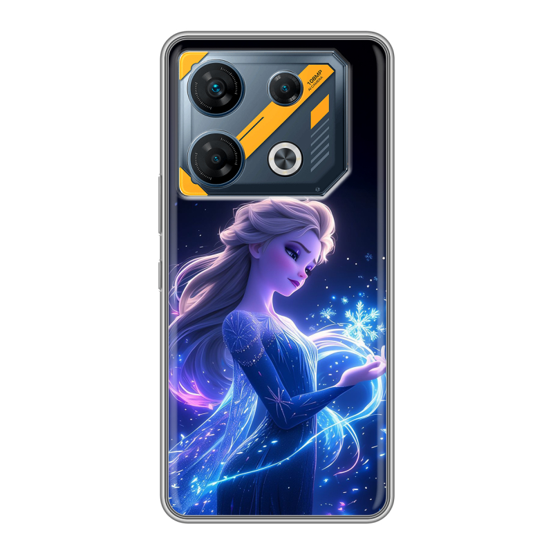Силиконовый чехол на Infinix GT 10 Pro с принтом Холодное сердце Frozen Силиконовый чехол на Infinix GT 10 Pro с принтом Холодное сердце Frozen