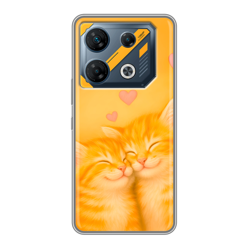 Силиконовый чехол на Infinix GT 10 Pro с принтом Милые котята Силиконовый чехол на Infinix GT 10 Pro с принтом Милые котята