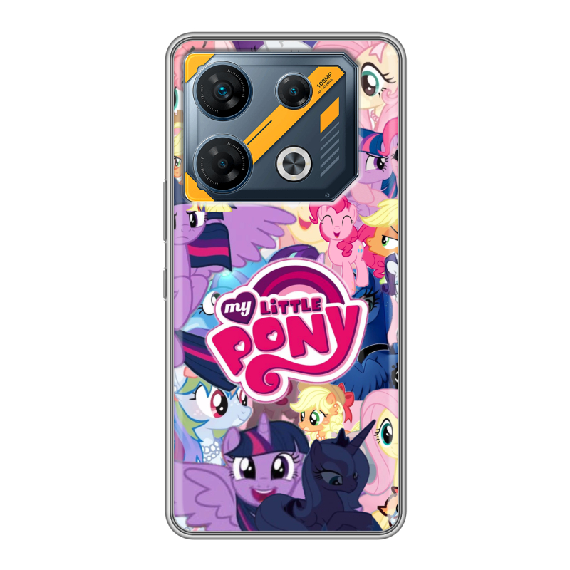 Силиконовый чехол на Infinix GT 10 Pro с принтом My little pony Дружба чудо Силиконовый чехол на Infinix GT 10 Pro с принтом My little pony Дружба чудо