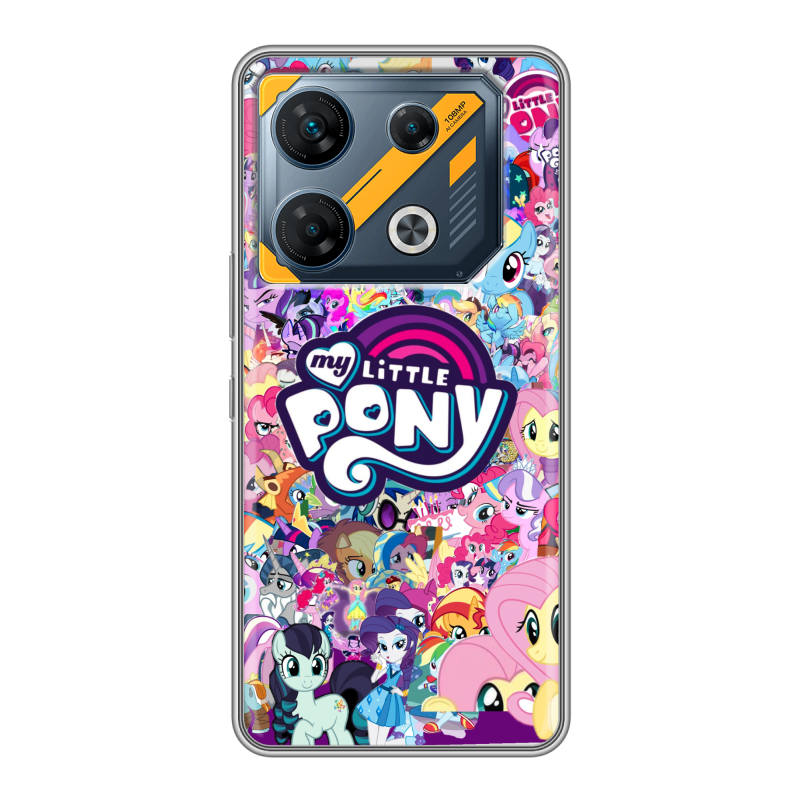 Силиконовый чехол на Infinix GT 10 Pro с принтом My little pony Дружба чудо Силиконовый чехол на Infinix GT 10 Pro с принтом My little pony Дружба чудо