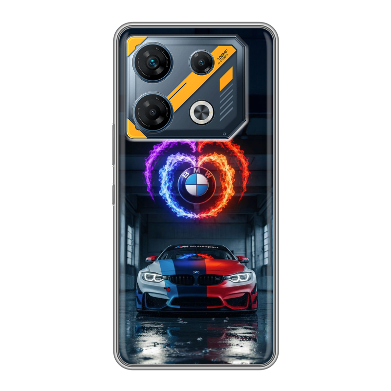 Силиконовый чехол на Infinix GT 10 Pro с принтом BMW БМВ Силиконовый чехол на Infinix GT 10 Pro с принтом BMW БМВ