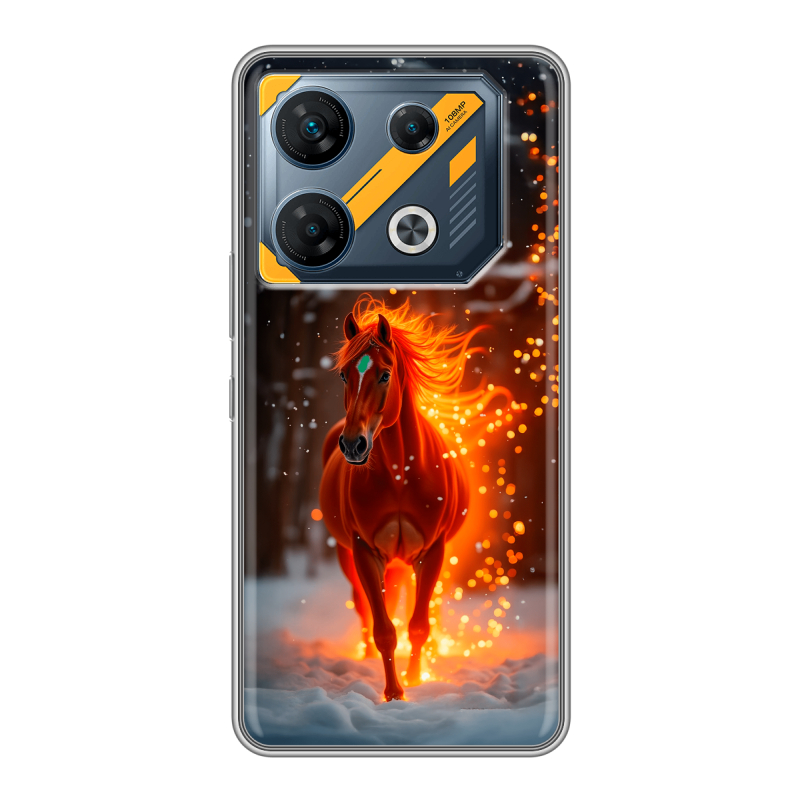 Силиконовый чехол на Infinix GT 10 Pro с принтом Новый год Силиконовый чехол на Infinix GT 10 Pro с принтом Новый год