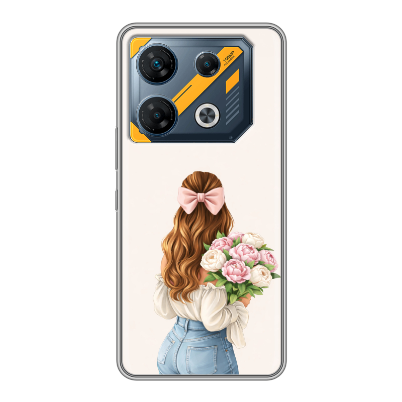 Силиконовый чехол на Infinix GT 10 Pro с принтом женский Силиконовый чехол на Infinix GT 10 Pro с принтом женский