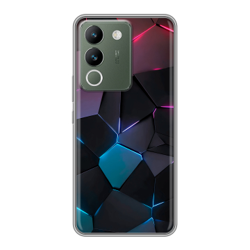 Силиконовый чехол на Vivo V29e с принтом Геометрия неона Силиконовый чехол на Vivo V29e с принтом Геометрия неона