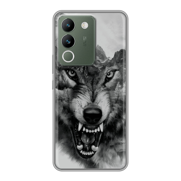 Силиконовый чехол на Vivo V29e с принтом Волк Силиконовый чехол на Vivo V29e с принтом Волк