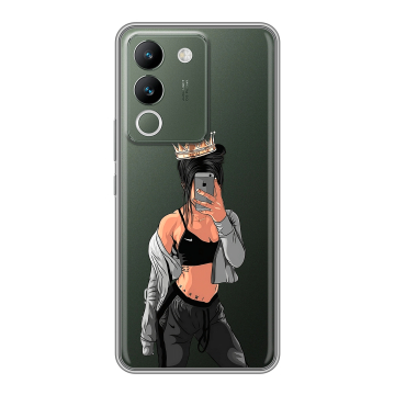 Силиконовый чехол на Vivo V29e с принтом Женские принты Силиконовый чехол на Vivo V29e с принтом Женские принты