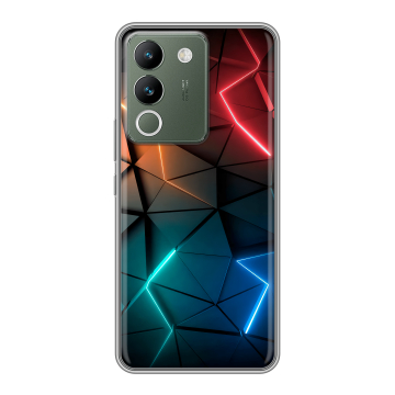 Силиконовый чехол на Vivo V29e с принтом Абстракция неон Силиконовый чехол на Vivo V29e с принтом Абстракция неон