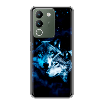 Силиконовый чехол на Vivo V29e с принтом Волки Силиконовый чехол на Vivo V29e с принтом Волки