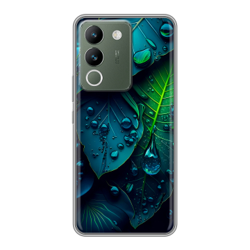Силиконовый чехол на Vivo V29e с принтом Листья